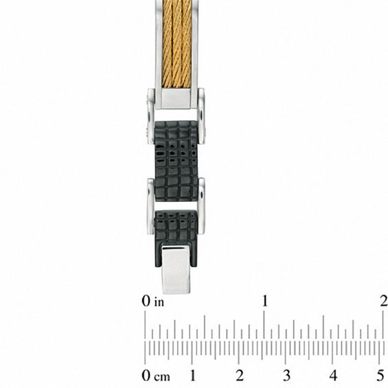Cable Bracelet in Tri-Tone Stainless Steel - 8.25"