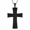 Thumbnail Image 2 of Men's 1/4 CT. T.W. Diamond Cross Pendant in Two-Tone Stainless Steel - 36"