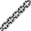 Thumbnail Image 1 of Men's 1/5 CT. T.W. Diamond Cross Bracelet in Tri-Tone Stainless Steel - 8.25"