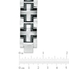 Thumbnail Image 2 of Men's 1/5 CT. T.W. Diamond Cross Bracelet in Tri-Tone Stainless Steel - 8.25"