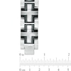 Thumbnail Image 3 of Men's 1/5 CT. T.W. Diamond Cross Bracelet in Tri-Tone Stainless Steel - 8.25"