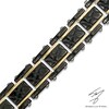 Thumbnail Image 0 of Men's 18.0mm Grooved Bracelet in Two-Tone Stainless Steel - 8.25"