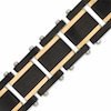 Thumbnail Image 2 of Men's 18.0mm Grooved Bracelet in Two-Tone Stainless Steel - 8.25"