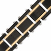 Thumbnail Image 1 of Men's 18.0mm Grooved Bracelet in Two-Tone Stainless Steel - 8.25"