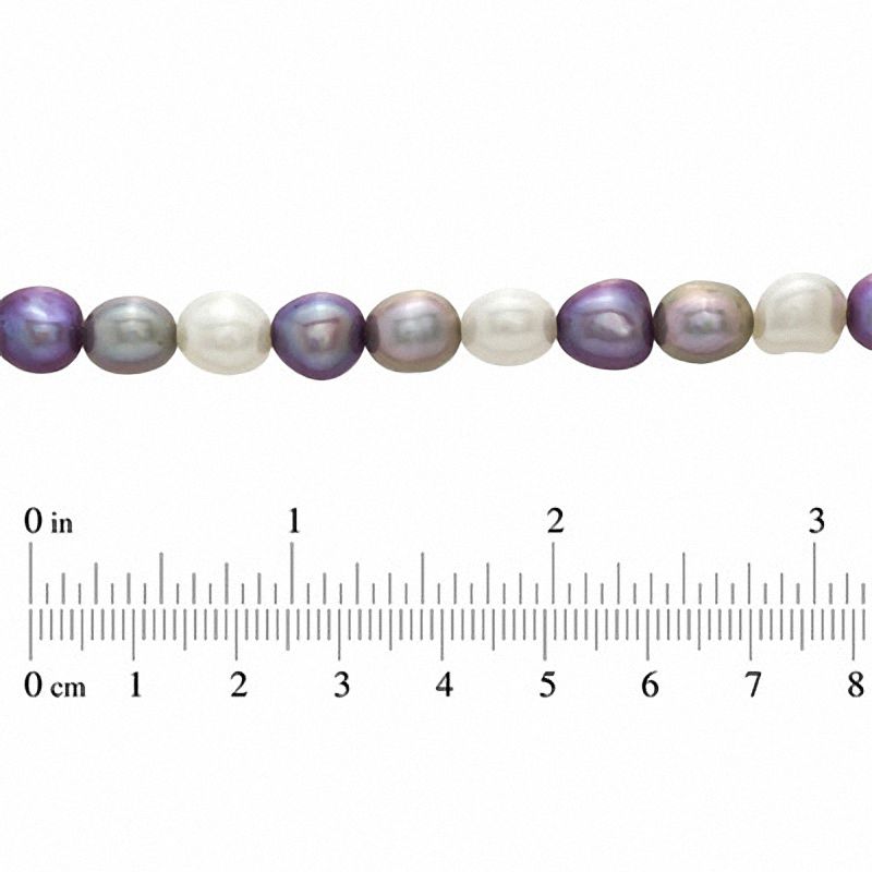 Main Image 2 of Honora 7.0-9.0mm Multi-Color Freshwater Cultured Pearl Macramé Bracelet