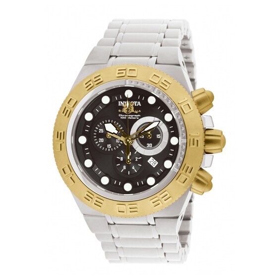 Men's Invicta Subaqua Chronograph Two-Tone Watch with Black Dial (Model: 1528)