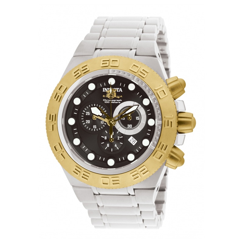 Main Image 1 of Men's Invicta Subaqua Chronograph Two-Tone Watch with Black Dial (Model: 1528)