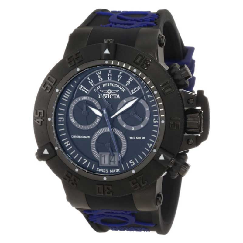 Main Image 1 of Men's Invicta Subaqua Chronograph Strap Watch with Black Dial (Model: 10186)