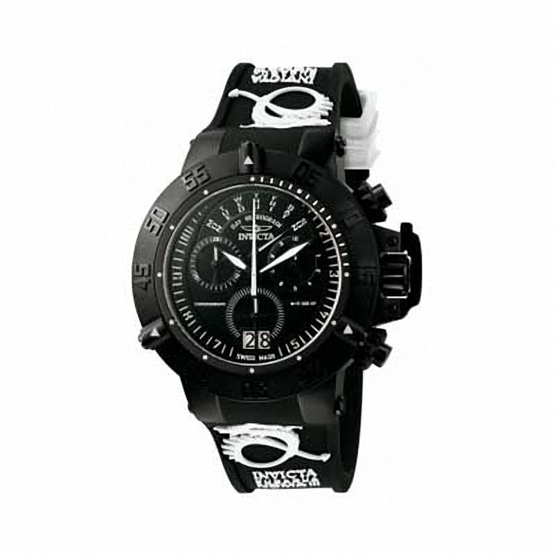 Main Image 1 of Men's Invicta Subaqua Chronograph Strap Watch with Black Dial (Model: 10188)