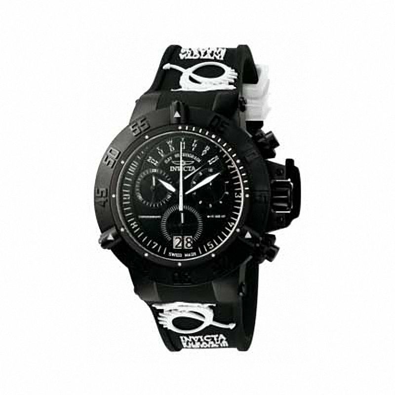 Men's Invicta Subaqua Chronograph Strap Watch with Black Dial (Model: 10188)