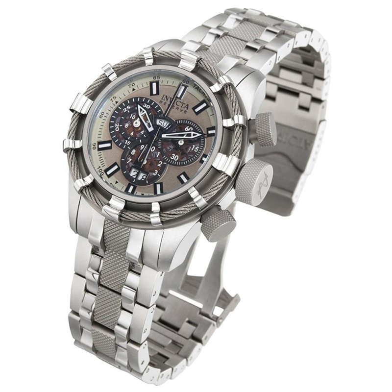 Men's Invicta Reserve Chronograph Watch with Grey Dial (Model: 0968)