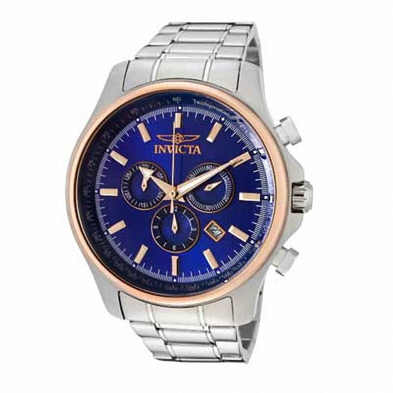 Main Image 1 of Men's Invicta Specialty Chronograph Two-Tone Watch with Blue Dial (Model: 10301)