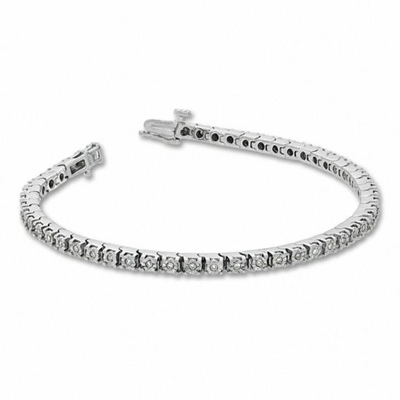 1/2 CT. T.w. Diamond Tennis Bracelet in Sterling Silver - 7.25"