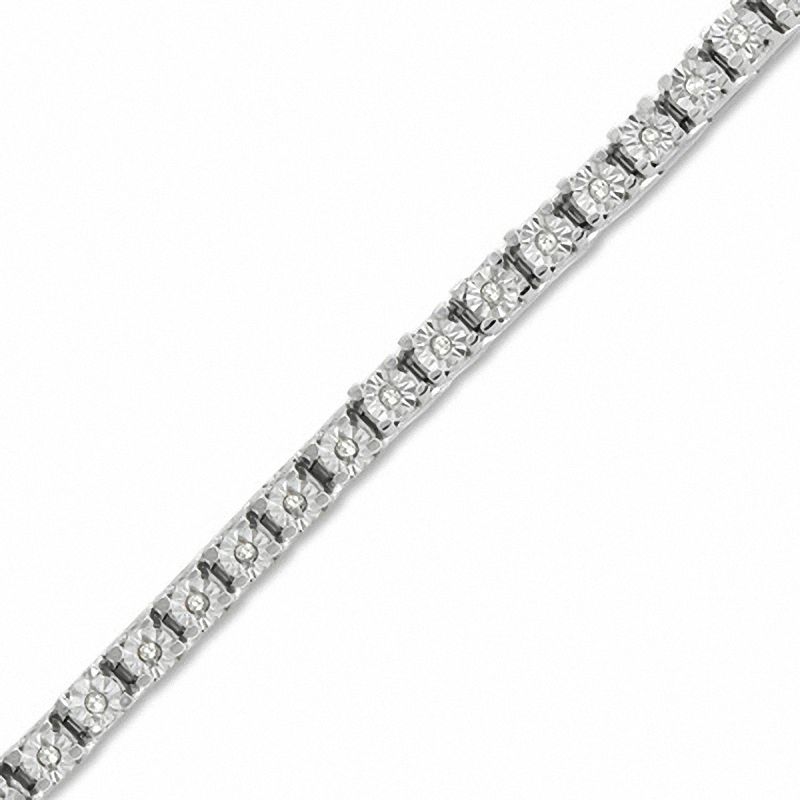 Zales 1/2 Ct. T.W. Diamond S Tennis Necklace in Sterling Silver - 17