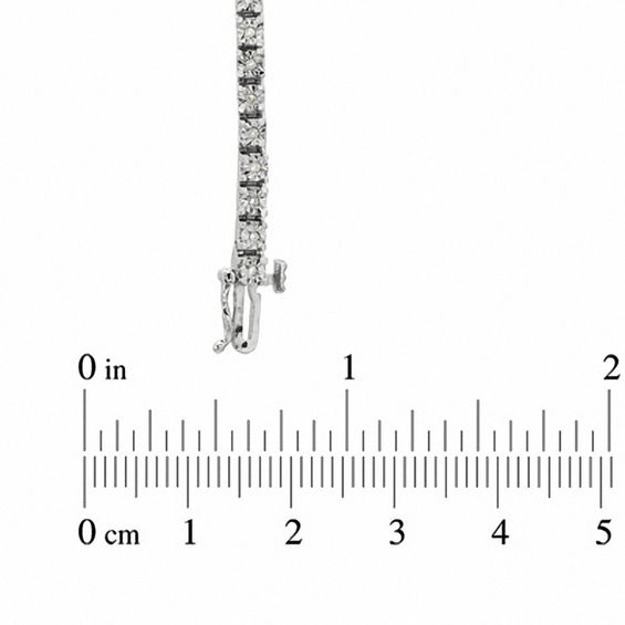 1/4 CT. T.w. Diamond Illusion Tennis Bracelet in Sterling Silver