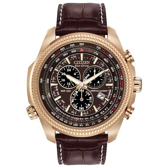Men's Citizen Eco-Drive® Perpetual Calendar Chronograph Watch (Model: Bl5403-03X)