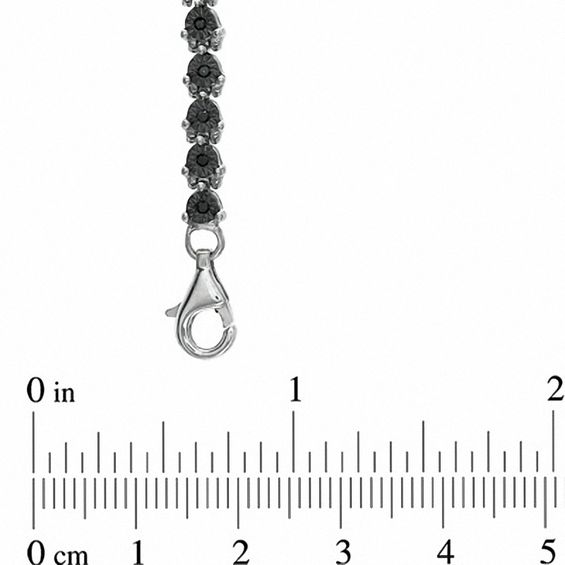 1/4 CT. T.w. Black Diamond Tennis Bracelet in Sterling Silver
