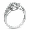 Thumbnail Image 1 of 1/3 CT. T.W. Diamond Square Frame Fashion Ring in Sterling Silver