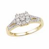 Thumbnail Image 1 of 1/2 CT. T.W. Multi-Diamond Square Ring in 10K Gold