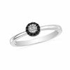 Thumbnail Image 0 of 1/10 CT. T.W. Enhanced Black and White Diamond Promise Ring in Sterling Silver