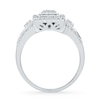 Thumbnail Image 3 of 1/3 CT. T.W. Princess-Cut Diamond Rectangular Frame Ring in Sterling Silver