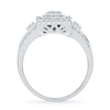 Thumbnail Image 2 of 1/3 CT. T.W. Princess-Cut Diamond Rectangular Frame Ring in Sterling Silver