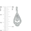 Thumbnail Image 1 of 1/2 CT. T.W. Diamond Looped Double Teardrop Earrings in Sterling Silver