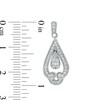Thumbnail Image 2 of 1/2 CT. T.W. Diamond Looped Double Teardrop Earrings in Sterling Silver