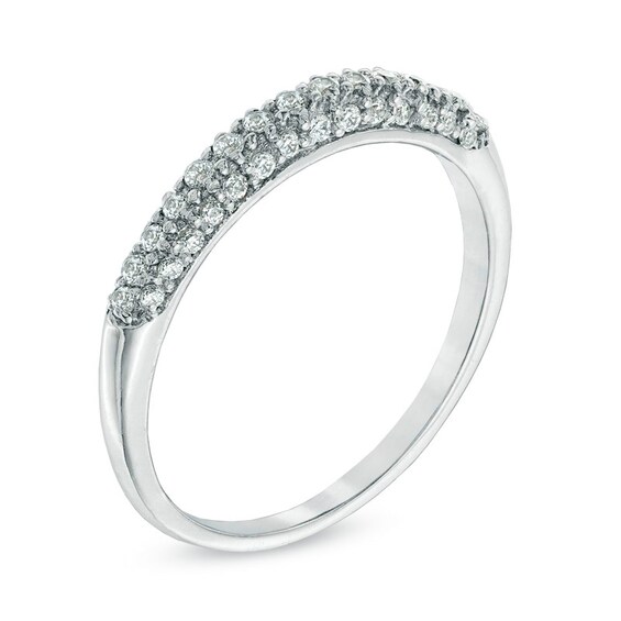 1/4 CT. T.w. Diamond Pavé Anniversary Band in 10K White Gold