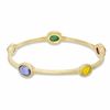 Thumbnail Image 1 of Multi-Gemstone Bangle in Sterling Silver with 18K Gold Plate - 8.0"