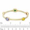 Thumbnail Image 2 of Multi-Gemstone Bangle in Sterling Silver with 18K Gold Plate - 8.0"