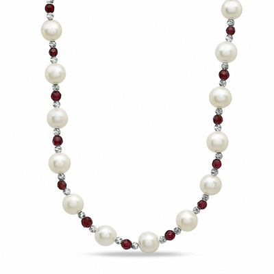 Genuine Garnet Beaded Necklace Hematite Stone Necklace Multi Stone Necklace,Garnet Beads Sterling Silver Rose Gold Plated Beaded Necklace