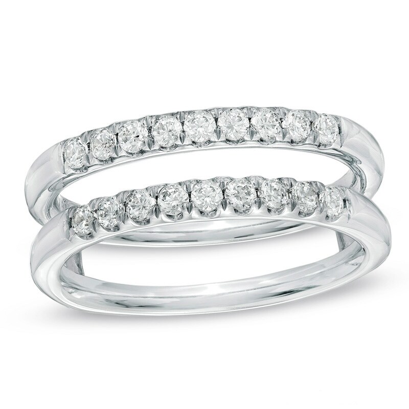 Main Image 1 of Celebration Lux® 1/2 CT. T.W. Certified Diamond Solitaire Enhancer in 18K White Gold (I/SI2)