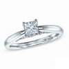 Thumbnail Image 1 of Celebration Ideal 7/8 CT. T.W. Princess-Cut Certified Diamond Engagement Ring in 14K White Gold (J/I1)