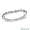 Thumbnail Image 1 of 1/5 CT. T.W. Certified Diamond Contour Wedding Band in 14K White Gold (I/SI2)