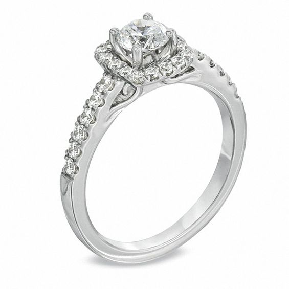 Celebration Fireâ¢ 7/8 CT. T.w. Diamond Engagement Ring in 14K White Gold (H-I/Si1-Si2)