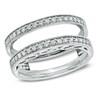 Thumbnail Image 1 of 1/3 CT. T.W. Diamond Milgrain Edge Solitaire Enhancer in 14K White Gold
