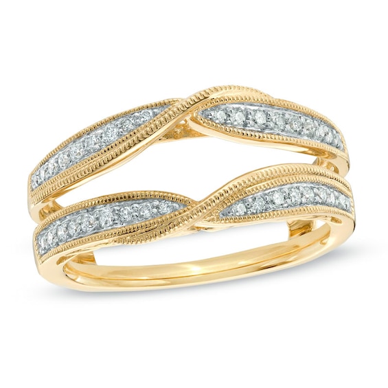 1/4 CT. T.w. Diamond Solitaire Enhancer in 14K Gold
