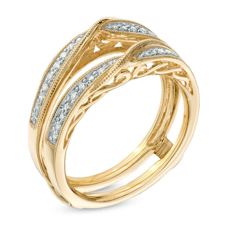 Main Image 2 of 1/4 CT. T.W. Diamond Solitaire Enhancer in 14K Gold