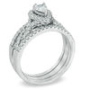 Thumbnail Image 2 of 7/8 CT. T.W. Pear-Shaped Diamond Bridal Set in 14K White Gold