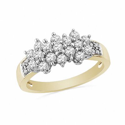 zales diamond cluster rings
