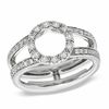 Thumbnail Image 0 of 1/2 CT. T.W. Diamond Circle Frame Solitaire Enhancer in 14K White Gold
