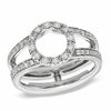 Thumbnail Image 1 of 1/2 CT. T.W. Diamond Circle Frame Solitaire Enhancer in 14K White Gold