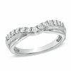 Thumbnail Image 1 of 3/8 CT. T.W. Certified Diamond Contour Wedding Band in 18K White Gold (H/VS2)