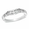 Thumbnail Image 1 of 3/8 CT. T.W. Certified Diamond Contour Wedding Band in 18K White Gold (H/VS2)