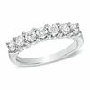 Thumbnail Image 1 of 7/8 CT. T.W. Certified Diamond Seven Stone Wedding Band in 18K White Gold (H/VS2)