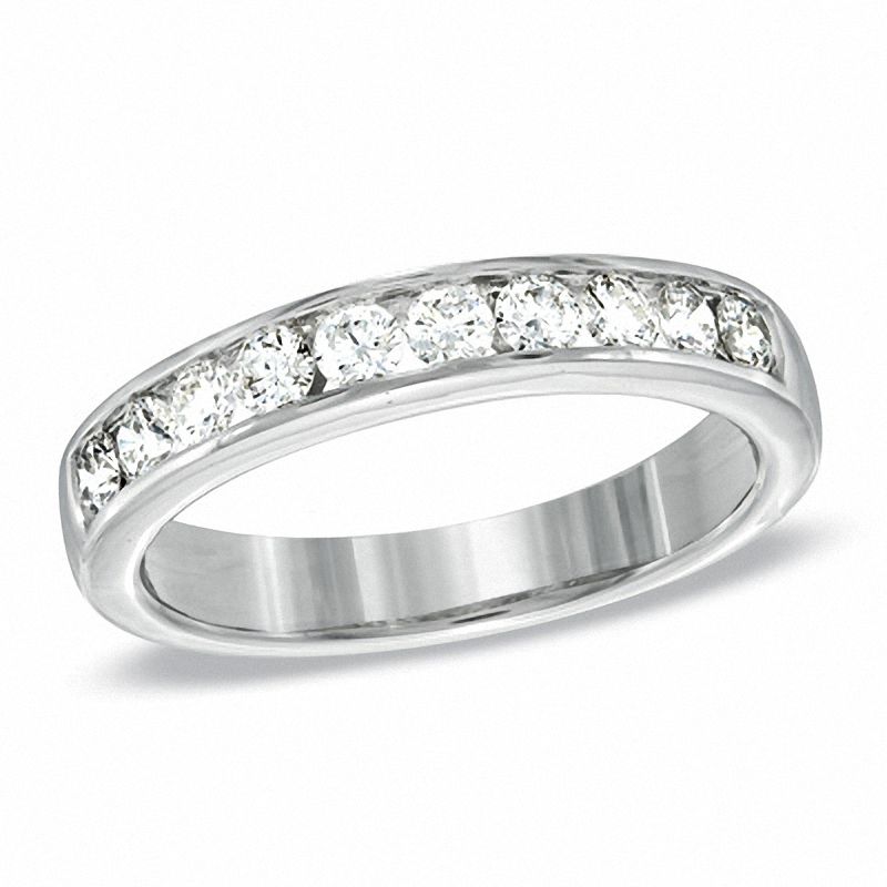 Main Image 1 of 5/8 CT. T.W. Certified Diamond Wedding Band in 18K White Gold (H/VS2)