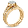 Thumbnail Image 2 of 1 CT. T.W. Diamond Cluster Bridal Set in 14K Gold