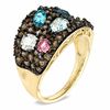 Thumbnail Image 2 of Multi-Gemstone and Lab-Created White Sapphire Ring in 10K Gold