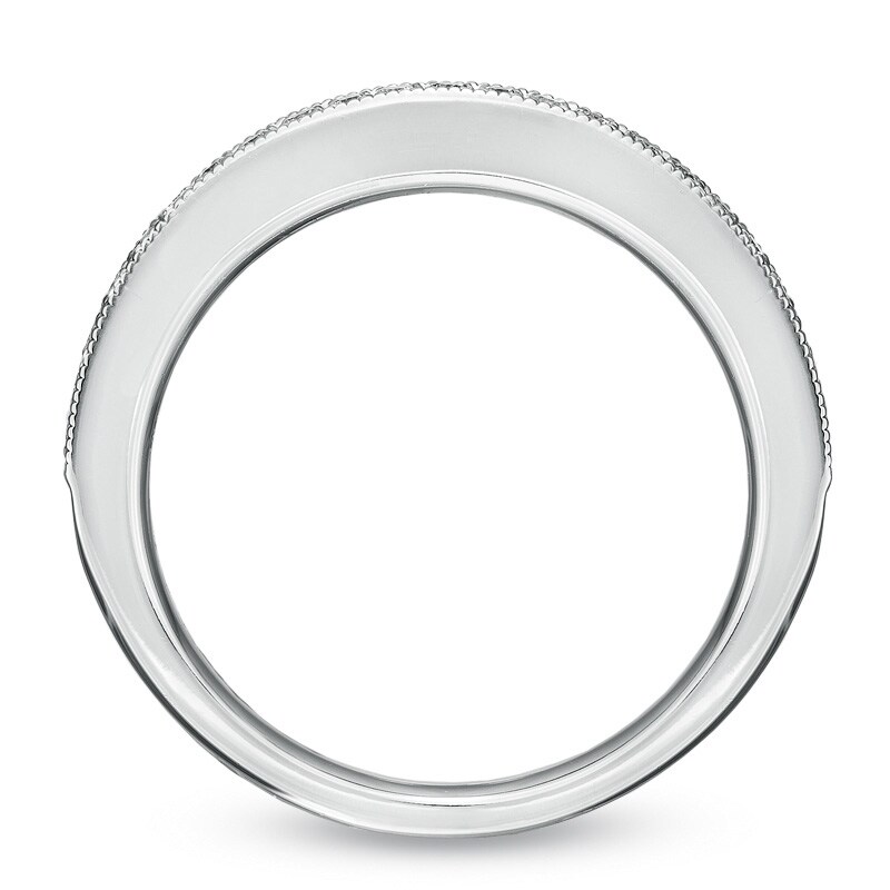 Main Image 3 of Vera Wang Love Collection 1/5 CT. T.W. Diamond Milgrain Wedding Band in 14K White Gold